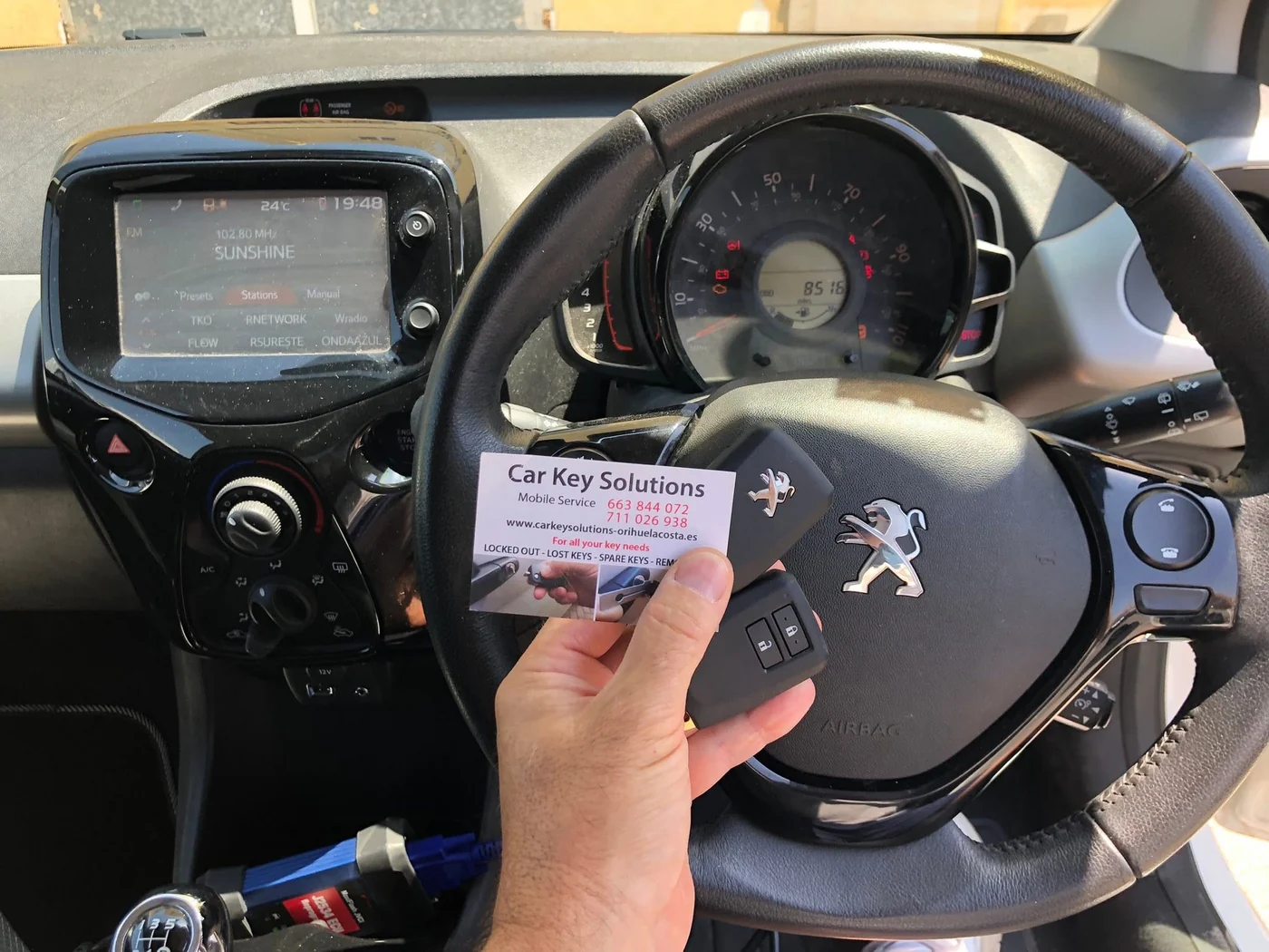 Peugeot key and transponder programming